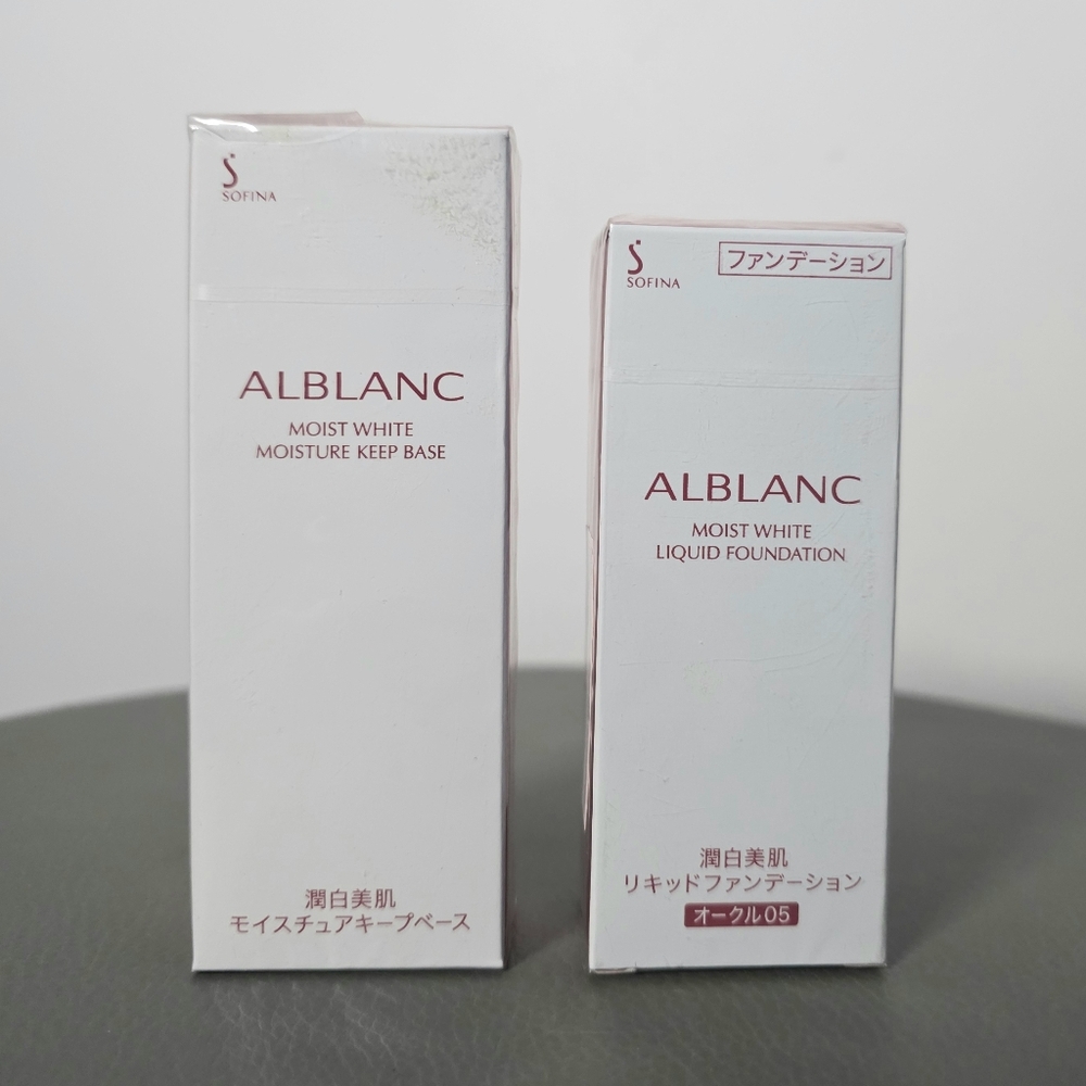 Sofina ALBLANC Moist White Liquid Foundation & Moisture Keep Base Set SPF Makeup